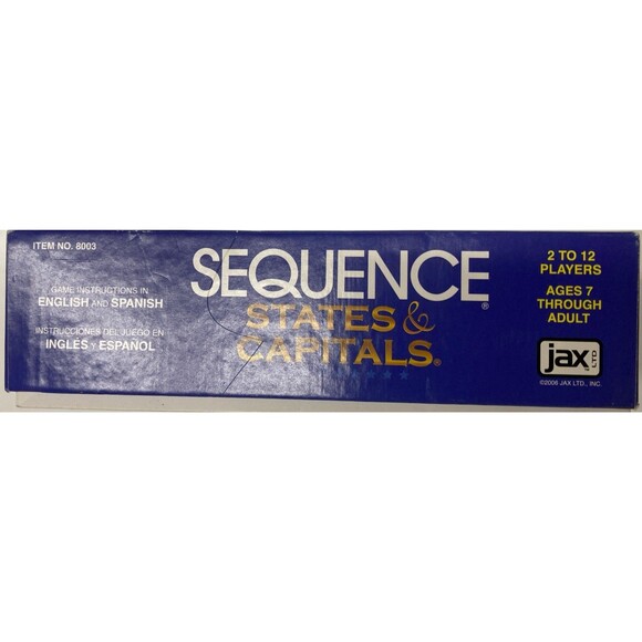 Sequence States & Capitals Board Educational Game 2-12 Players  100%Complete 7+ - Picture 4 of 10